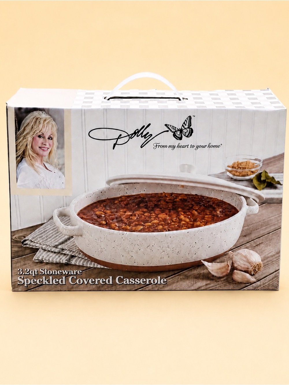 Dolly Parton Stoneware Covered Casserole Dish NWT